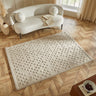 Priory PRI102 Geometric 100% Pure New Zealand Wool Hand Made Taupe Rug by Sarah Gare - 400 x 500 cm (13'2"x16'5")