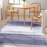 Calvin LDR01 CK031 Launder Grey Blue Washable Cotton Abstract Flatweave Rug - Medium 119x180 cm (3'11"x5'11")