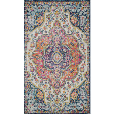 Elaziz Vintage Traditional Boho Oriental Pink, Fuchsia & Mustard Rug - Small 80x150 cm (2'7'' x 4'11'')