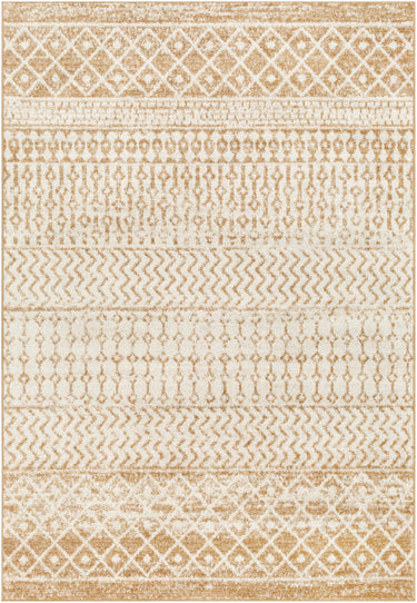 Elaziz Geometric Global Vintage Brown, Off-White & Taupe Rug - Medium 120x170 cm (3'11'' x 5'7'')