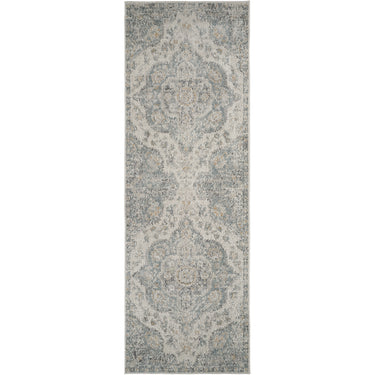 Elaziz Vintage Traditional Boho Oriental Grey, Ivory & Light Beige Rug - Design ELZ2370 - Runner 80x230 cm (2'7'' x 7'7'')