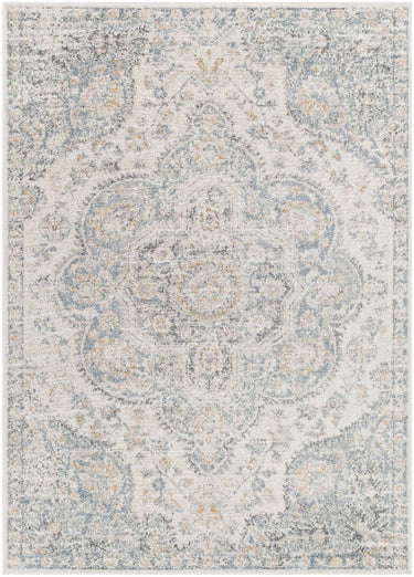 Elaziz Vintage Traditional Boho Oriental Grey, Ivory & Light Beige Rug - Design ELZ2370 - Large Plus 160x230 cm (5'3'' x 7'7'')