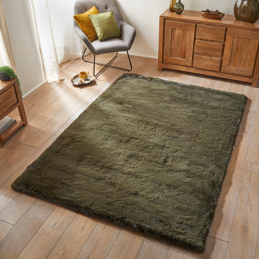 Consept Looms Heavenly Super Deep Pile HEA101 Emerald Green Shaggy Textured Modern Rug - Small 76x130 cm (2'5"x4'3")