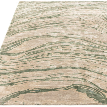 Tuscany Silk Tourmaline Marble Rug Premium Hand Woven Luxury Abstract Shiny Green Rug - Medium 120x180 cm (4'x6')