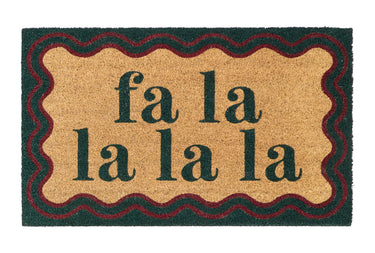 My Printed Coir Christmas Fa La Non-Slip Doormat 45x75 cm