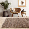 Abbus Boucle Hand Woven Flatweave Modern Plain Rug in Tawny Brown - Medium 120x170 cm (4'x5'6")