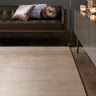 Asiatic London Kuza Stripe Soft Silky Velvety Beige Polypropylene Abstract Textured Distressed Rug - Small 80x150 cm (2'6"x5')