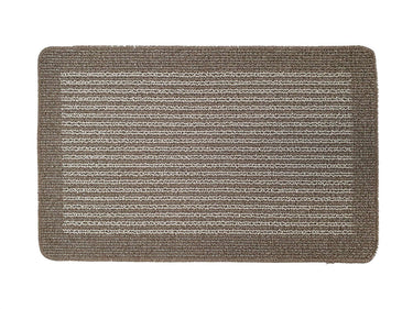 My Stain Resistant Durable Stone Beige Stripe Washable Non-Slip Polypropylene Striped Doormat - 50x80cm (1'8"x2'7")