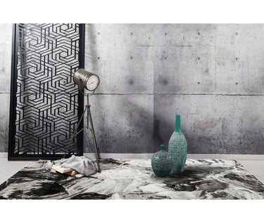 Consept Looms Blaze BLZ03 Silver Grey Bedroom Living Marble Polypropylene Abstract Modern Rug 160x230 cm