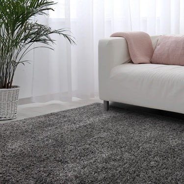 Asiatic London Ritchie Grey Polypropylene Shaggy Textured Rug - Small 80x150 cm (2'6"x5')