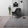 Asiatic London Beau Carbon Grey Silver Short Pile Cotton Chenille Abstract Rug - Medium 120x170 cm (4'x5'6")