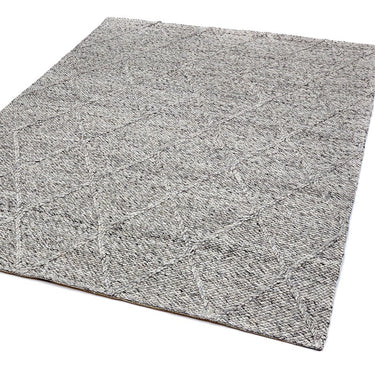 Katherine Carnaby Coast Diamond Wool and Viscose High Quality Hand Woven CD03 Grey Marl Rug - XX-Large 240x330 cm (8'x11')