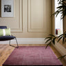 Origins Squared Tufted Berry Wool Geometric Textured Striped Rug - Small 80x150 cm (2'6"x5')