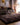 Chicago Shaggy Modern Plain Rug Hallway Runner Circle in Chocolate Brown - X-Large 200x290 cm (6'7"x9'6")