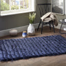 Origins Carved Glamour Navy Blue Shaggy Rug - Small 80x150 cm (2'6"x5')