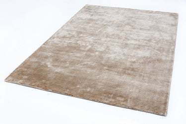 Katherine Carnaby Chrome Stripe Barley Hand Made Rug Modern Plain Viscose Silky Shiny Luxurious Rug - XX-Large 240x340 cm (8'x11'2")