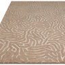 Coral 3D Effect Gunmetal Sand Beige Handmade Wool Viscose Abstract Rug - Medium 120x180 cm (4'x6')
