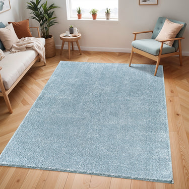 Cloudy Blue Soft Plush Shaggy Rug - Medium 140 x 200 cm (4'7"x6'7")