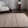Birkdale Hand Woven Wool Blend Boucle Texture Reversible Rug in Beige - Large 160x230 cm (5'3"x7'7")