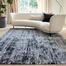 Asiatic London Kuza Black Polypropylene Abstract Textured Distressed Rug 160x230 cm