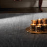Orient Modern Hand Made Silky Shimmer Plain Stripes Viscose Grey Rug - Medium 120x170 cm (4'x5'6")