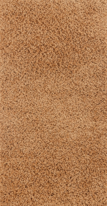 Fivelands Shaggy Solid Color Brown & Terracotta Rug - Small 80x150 cm (2'7'' x 4'11'')