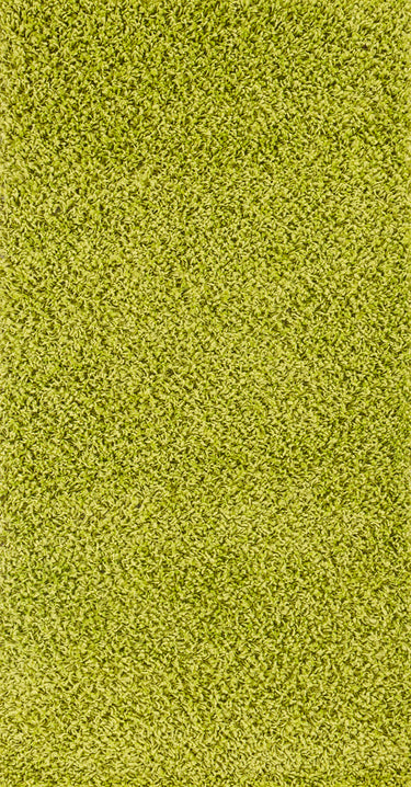 Fivelands Solid Color Plush Soft Pile Shaggy Green & Apple Green Rug - Small 80x150 cm (2'7'' x 4'11'')