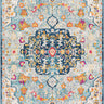 Floransa Vintage Traditional Boho Oriental Blue, LightBlue & Navy Rug - Large Plus 160x215 cm (5'3'' x 7'1'')