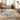 Floransa Abstract Marble Modern Blue, Gray & Light Beige Rug