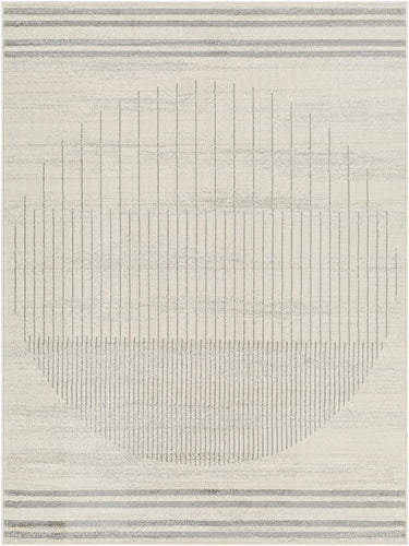 Floransa Geometric Modern Skandi Grey & Ivory Rug - Medium 120x170 cm (3'11'' x 5'7'')