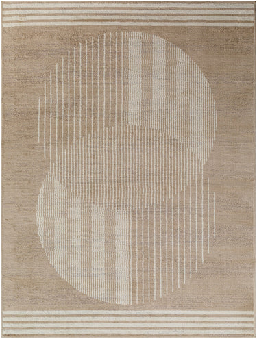 Floransa Geometric Modern Skandi Brown & Light Beige Rug - Design FSA2374 - Medium 120x170 cm (3'11'' x 5'7'')