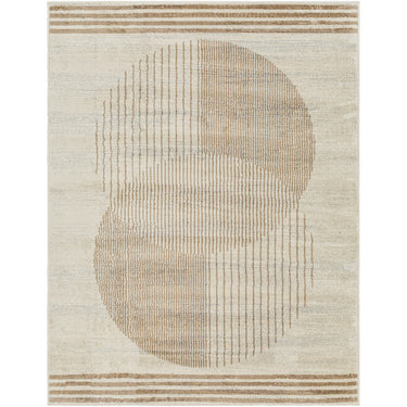 Floransa Geometric Modern Skandi Brown & Light Beige Rug - Design FSA2376 - Medium 120x170 cm (3'11'' x 5'7'')