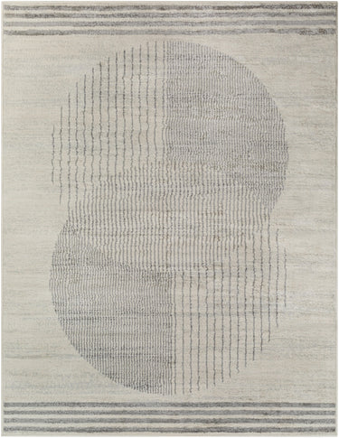 Floransa Geometric Modern Skandi Grey & Light Beige Rug - Design FSA2378 - Large Plus 160x215 cm (5'3'' x 7'1'')