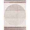 Fossay Washable Shaggy Modern Brown & Ivory Rug - Design FSG2305 - Medium 120x170 cm (3'11'' x 5'7'')