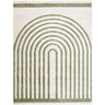 Fossay Washable Shaggy Modern Green, Ivory & Grass Green Rug - Design FSG2312 - Medium 120x170 cm (3'11'' x 5'7'')