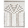 Fossay Washable Shaggy Modern Grey & Ivory Rug - Design FSG2313 - Medium 120x170 cm (3'11'' x 5'7'')