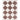 Fossay Washable Diamond Shaggy Modern Brown & Ivory Rug - Medium 120x170 cm (3'11'' x 5'7'')