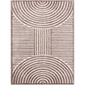 Fossay Washable Shaggy Modern Brown & Ivory Rug - Design FSG2331 - Medium 120x170 cm (3'11'' x 5'7'')
