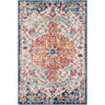 Harput Vintage Traditional Boho Oriental Yellow, Aqua & Off-White Rug - X-Small 60x90 cm (1'11'' x 2'11'')