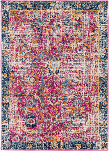 Harput Vintage Traditional Boho Oriental Red, Burgundy & Navy Rug - Medium 120x170 cm (3'11'' x 5'7'')