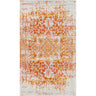 Harput Vintage Traditional Boho Oriental Orange, Burnt Orange & Medium Grey Rug - Small 80x150 cm (2'7'' x 4'11'')
