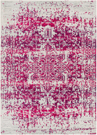 Harput Vintage Traditional Boho Oriental Red, Burgundy & Medium Grey Rug - Medium 120x170 cm (3'11'' x 5'7'')