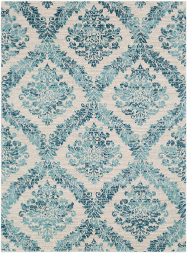 Harput Vintage Traditional Boho Oriental Blue, Navy & Ivory Rug - Medium 120x170 cm (3'11'' x 5'7'')