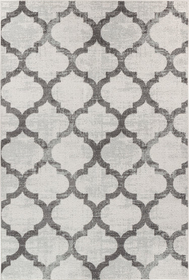 Harput Skandi Oriental Grey & White Rug - Medium 120x170 cm (3'11'' x 5'7'')