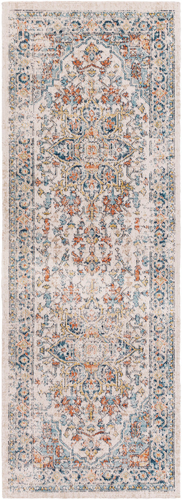 Huntington Beach Vintage Runner Outdoor Oriental Blue, Navy & Denim Rug - Design HTB2300 - Runner 80x220 cm (2'7'' x 7'3'')