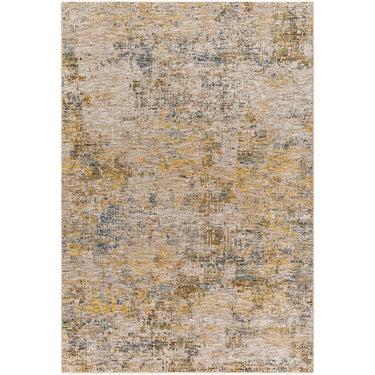 Naila Abstract Modern Beige & Beige Yellow Blue Rug - Large Plus 152x225 cm (5' x 7'5'')