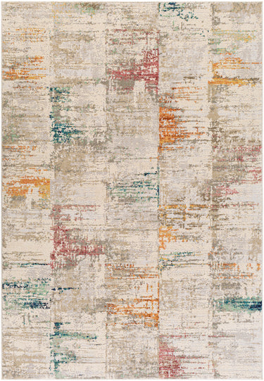 Illusions Abstract Marble Light Grey, Ivory & Olive Modern Rug - Large Plus 160x220 cm (5'3'' x 7'3'')