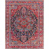 Iris Traditional Vintage Oriental Red, Dark Blue & Burgandy Rug - Small Plus 107x168 cm (3'6'' x 5'6'')