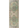 Iris Traditional Runner Vintage Oriental Green, Dark Blue & Charcoal Rug - Runner 80x230 cm (2'7'' x 7'7'')