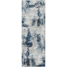 Jolie Abstract Marble Modern Blue, Beige & Grey Rug - Runner 80x220 cm (2'7'' x 7'3'')